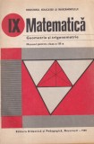 Matematica. Geometrie si trigonometrie. Manual pentru clasa a IX-a (1989) -