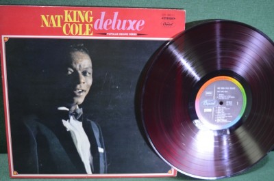 Vinil LP &amp;quot;Japan Press&amp;quot; Nat King Cole &amp;ndash; Nat King Cole Deluxe - Disc Rosu - (G) foto