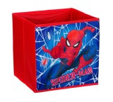 Cutie depozitare jucarii copii, Spider Man, 25 x 25 x 25 cm, Textil, Multicolor, JMB-BBL7014