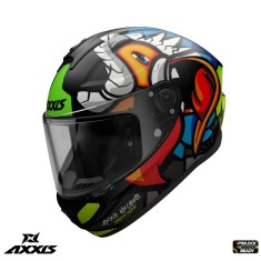 Casca integrala pentru scuter - motocicleta Axxis model Draken S Parrot A1 negru mat &ndash; tip viziera: MT-V-18C L (59/60cm)