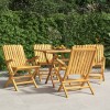 Gossi scaune de gradina pliante, 4 buc., 61x67x90 cm, lemn masiv tec