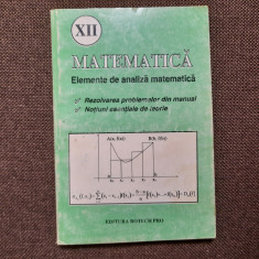 ELEMENTE DE ANALIZA MATEMATICA CLASA A XII A REZOLVAREA PROBLEMELOR DIN MANUAL