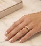 Cumpara ieftin Inel din Argint 925 Placat cu Aur , zMarquise Trio, cu Zirconiu
