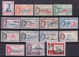 Turks Caicos vederi fauna 1957 MI 163-177 MNH