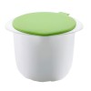 Recipient pentru preparat branza, flippy, capac de silicon, cheese maker din plastic, strecuratoare, 17x14.5x12.8 cm, alb