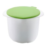 Recipient pentru preparat branza, flippy, capac de silicon, cheese maker din plastic, strecuratoare, 17x14.5x12.8 cm, alb