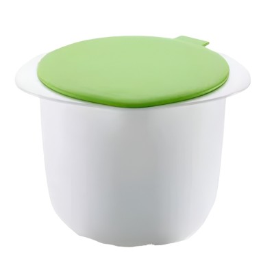 Recipient pentru preparat branza, flippy, capac de silicon, cheese maker din plastic, strecuratoare, 17x14.5x12.8 cm, alb foto