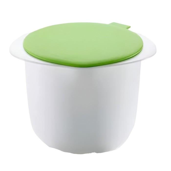 Recipient pentru preparat branza, flippy, capac de silicon, cheese maker din plastic, strecuratoare, 17x14.5x12.8 cm, alb