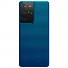 Husa pentru Samsung Galaxy S21 Ultra 5G, Nillkin Super Frosted Shield, Blue