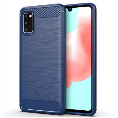 Husa TPU OEM Carbon pentru Samsung Galaxy A41, Bleumarin foto