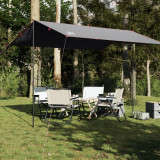 VidaXL Prelată de camping, gri și portocaliu, 360x294 cm, impermeabilă