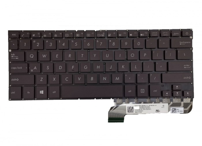 Tastatura Laptop, Asus, NSK-WBLBU, 9Z.NBXNU.L0R, 0KN1-2Z1RU13, 0KNB0-2627RU00, iluminata, layout US, 4 screws