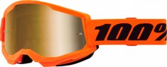 Ochelari cross/atv 100% Strata 2 Neon Org, lentila oglinda, culoare rama portoca... Cod Produs: MX_NEW 26013492PE foto