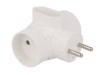 R-20 Conector AC supply splitter Layout 2P Type round flat white TIMEX-ELEKTRO, TIMEX ELEKTRO