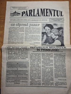 ziarul parlamentul 26 mai 1992 foto