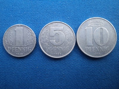 LOT 1,5,10 PFENNIG 1968 / RDG foto
