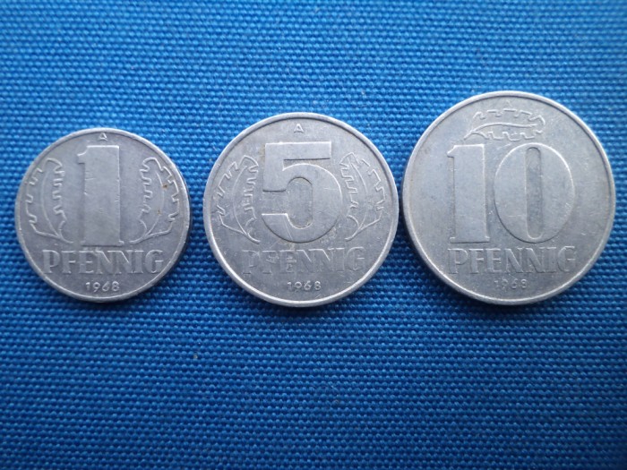 LOT 1,5,10 PFENNIG 1968 / RDG