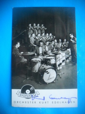HOPCT 1406 KURT EDELHAGEN-FORMATIE-GERMANIA-ACTORI /ARTISTI-AUTOGRAF-NECIRCULATA foto