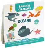 Carte de colorat cu acuarele - Ocean