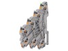 Conector Sina DIN PHOENIX CONTACT PT, 7 borne, 4 piste, push-in, 20A, 800V, TS35, Galben-Verde