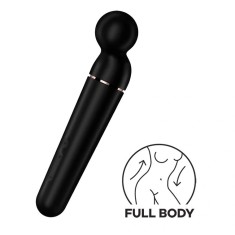 Vibrator Planet Wand-er, 60 Combinatii Stimulatoare, Silicon, USB, Negru