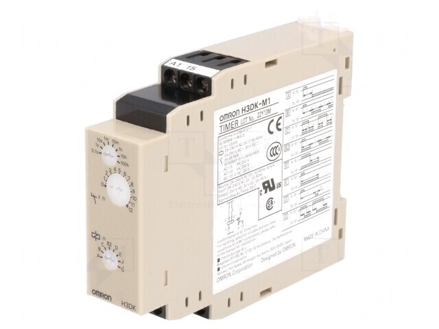 Timer 0.1s-1200h SPDT 250VAC 5A 24-240V AC/DC
