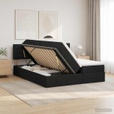 Cumpara ieftin Pat cu storage cu headboard 2 buc. Negru Piele artificiala