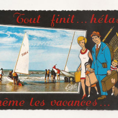FA24-Carte Postala- FRANTA - Tout finit. Helas ! Meme les vacances,1983