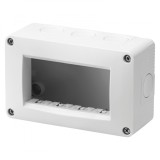 Doza Aplicata Gewiss Chorus GW16504, 4 Module, IP40, Gri - Pentru Instalatii Electrice