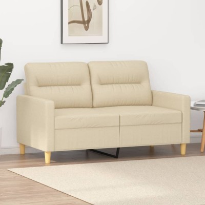Gossi canapea cu 2 locuri, crem, 120 cm, material textil foto