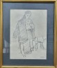 Tablou Ștefan Dimitrescu - Țărăncuță, Pictură Rom&acirc;nească, Atelier Șt. Dimitrescu, 29x21 cm, Artă de Colecție