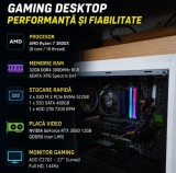 Sistem Gaming cu AMD Ryzen 7 3800X, 32 GB RAM, NVIDIA RTX 3060 12GB, SSD 500 GB + SSD 480 GB + HDD 2 TB, Sursa Sirtec 700W, Monitor Gaming 27" 144Hz