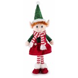 Figurina Elf Fetita textil multicolor 13x8x42 cm