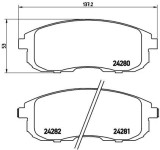BREMBO P 23 126 PRIME LINE set placute frana,frana disc