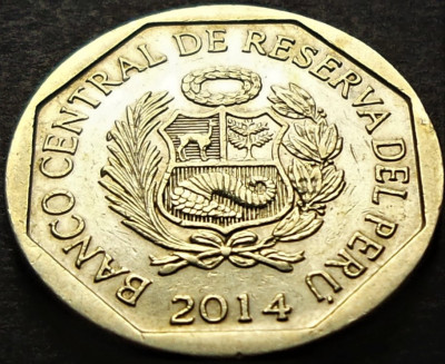Moneda exotica 50 CENTIMOS - PERU, anul 2014 * cod 3926 foto