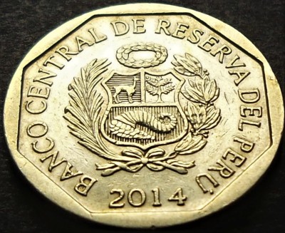 Moneda exotica 50 CENTIMOS - PERU, anul 2014 * cod 3926 foto