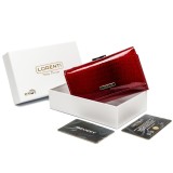 Portofel compact din piele lăcuită Lorenti