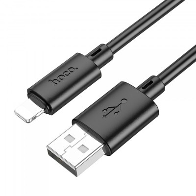 Cablu Date si Incarcare USB-A - Lightning HOCO X88, 18W, 1m, Negru foto