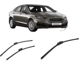 Cumpara ieftin Set 3 stergatoare FORD MONDEO V Saloon (CD) din 2014-2019, pentru parbriz si luneta fata si spate auto, Bosch Aerotwin-Aerotwin Multi, din cauciuc sil