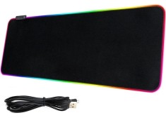 Mouse Pad Gaming cu iluminare LED RGB si alimentare prin USB-C