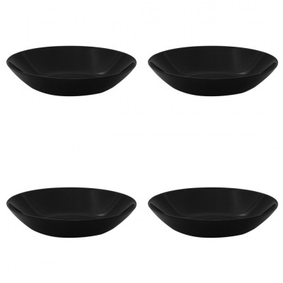 Set farfurii 4 piese pentru supa, opal negru, diametru 20 cm foto