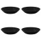 Set farfurii 4 piese pentru supa, opal negru, diametru 20 cm