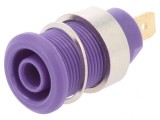 Soclu banană violet 4mm 24A 1kV aurit