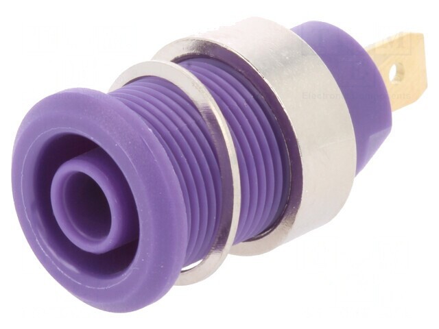 Soclu banană violet 4mm 24A 1kV aurit