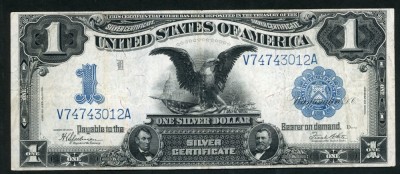 $1 One dollar Black Eagle Silver Certificate 1899 foto