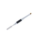 Pensulă cu capăt dublu pentru poligel Meteor no.8 - negru cu capac, ADL