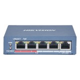 Switch 4 porturi 100 Mb PoE, 1 port uplink RJ45 100 Mb, SMART Management - HIKVISION DS-3E1105P-EI-M