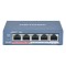 Switch 4 porturi 100 Mb PoE, 1 port uplink RJ45 100 Mb, SMART Management - HIKVISION DS-3E1105P-EI-M
