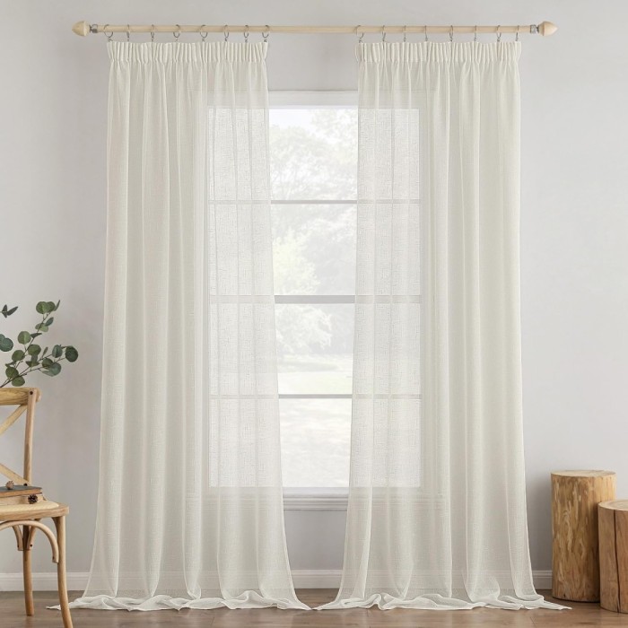 Set 2 Draperii, 140 x 260 cm, Bej - CN