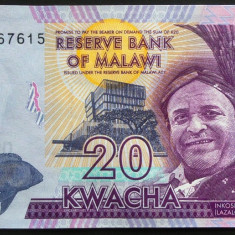 Bancnota EXOTICA 20 KWACHA - MALAWI, anul 2015 *Cod 530 A ---- NECIRCULATA